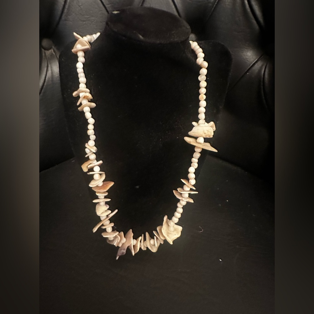 Vintage Beaded Shell Necklace